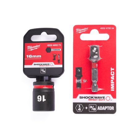 Milwaukee 16mm Nut Setter Kit Impact Driver Rated - for Universal Fixing