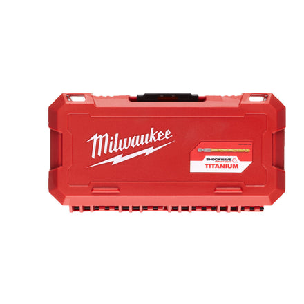 Milwaukee 19 Piece HSS-G SHOCKWAVE RED HEX Titanium Metal Drill Bit Set inc. Case - 4932493866