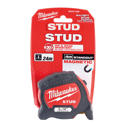 Milwaukee STUD Tape Measure 5 Metre / 16ft Metric & Imperial - 4932471628