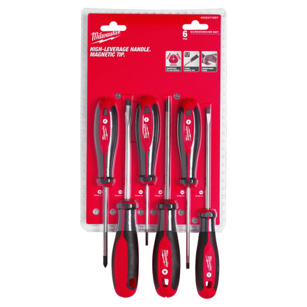 Milwaukee 6 Piece Tri-Lobe PH / SL Screwdriver Set - 4932471807