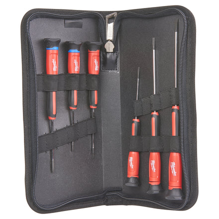 Milwaukee 6 Piece PH SL Precision Screwdriver Set Inc Zip Case - 4932471869