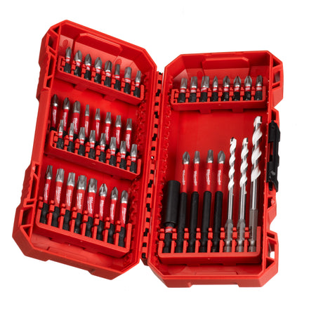 Milwaukee Shockwave 48 Piece Impact & Drill Bit Set Inc. Case - 4932492005