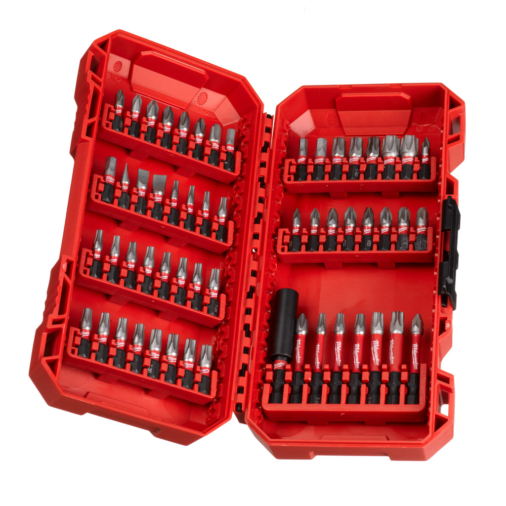 Milwaukee Shockwave 56 Piece TX PH PZ SL Impact Bit Set Inc. Case - 4932492006