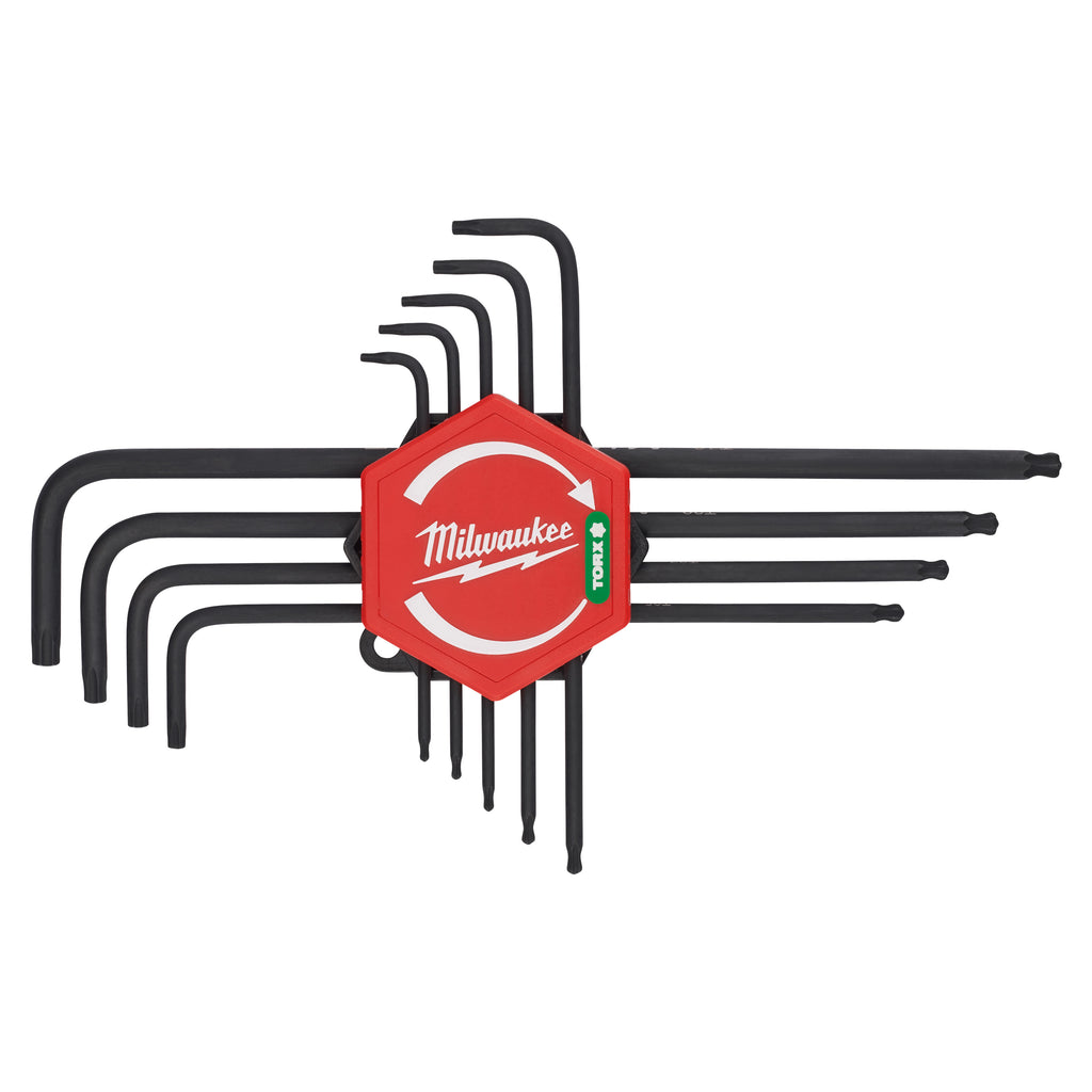 Milwaukee 9 Piece L-Form Torx-Key Set Inc. Storage Clip - 4932492693