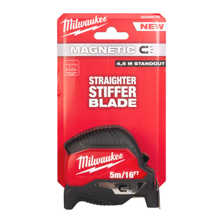 Milwaukee Premium Magnetic Tape Measure (Gen 4) - 5 Metre / 16ft Metric & Imperial - 4932498769