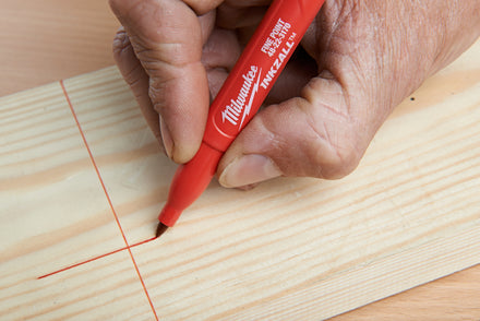 Milwaukee INKZALL Marker Pen Fine Tip 4 Pack Green, Blue, Red & Black - 48223106