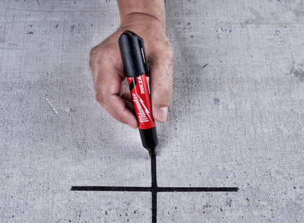 Milwaukee INKZALL Chisel Tip Marker Pen Large Black 3 Pack - 4932471554