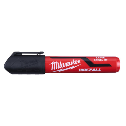 Milwaukee INKZALL Chisel Tip Marker Pen Large Black 3 Pack - 4932471554