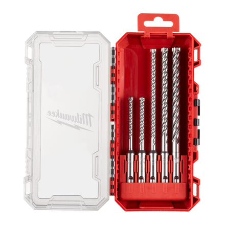 Milwaukee SDS+ MX4 Masonry Bit 5 Piece Drill Set Inc. Case - 4932498297