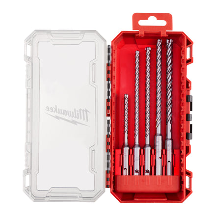 Milwaukee SDS+ MX4 Masonry Bit 5 Piece Drill Set Inc. Case - 4932498298