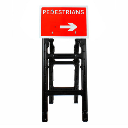 Pedestrians' Sign With Reversible Arrow Diagram 7018 | Quick Fit (face only) | 600x450mm