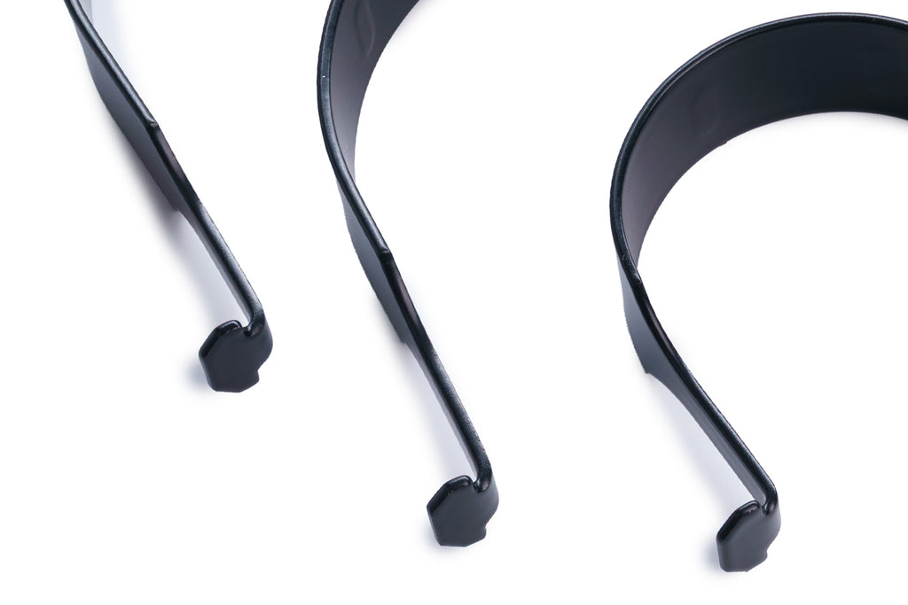 Powder Coated Grey Anti-Rotational Sign Clips / Post Clips Multiple Size Options