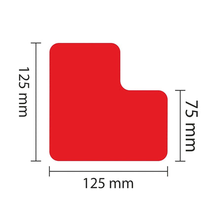 PROline Warehouse & Pallet Zone Markers - Self-Adhesive Stickers - Red