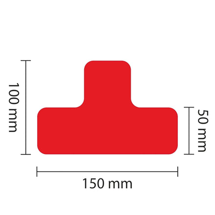 PROline Warehouse & Pallet Zone Markers - Self-Adhesive Stickers - Red