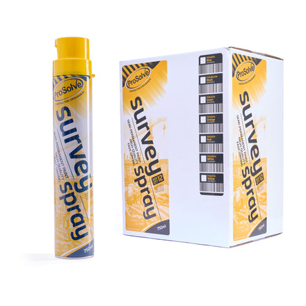 ProSolve Yellow Survey Paint Invertible Aerosol Spray (Acrylic) 750ml