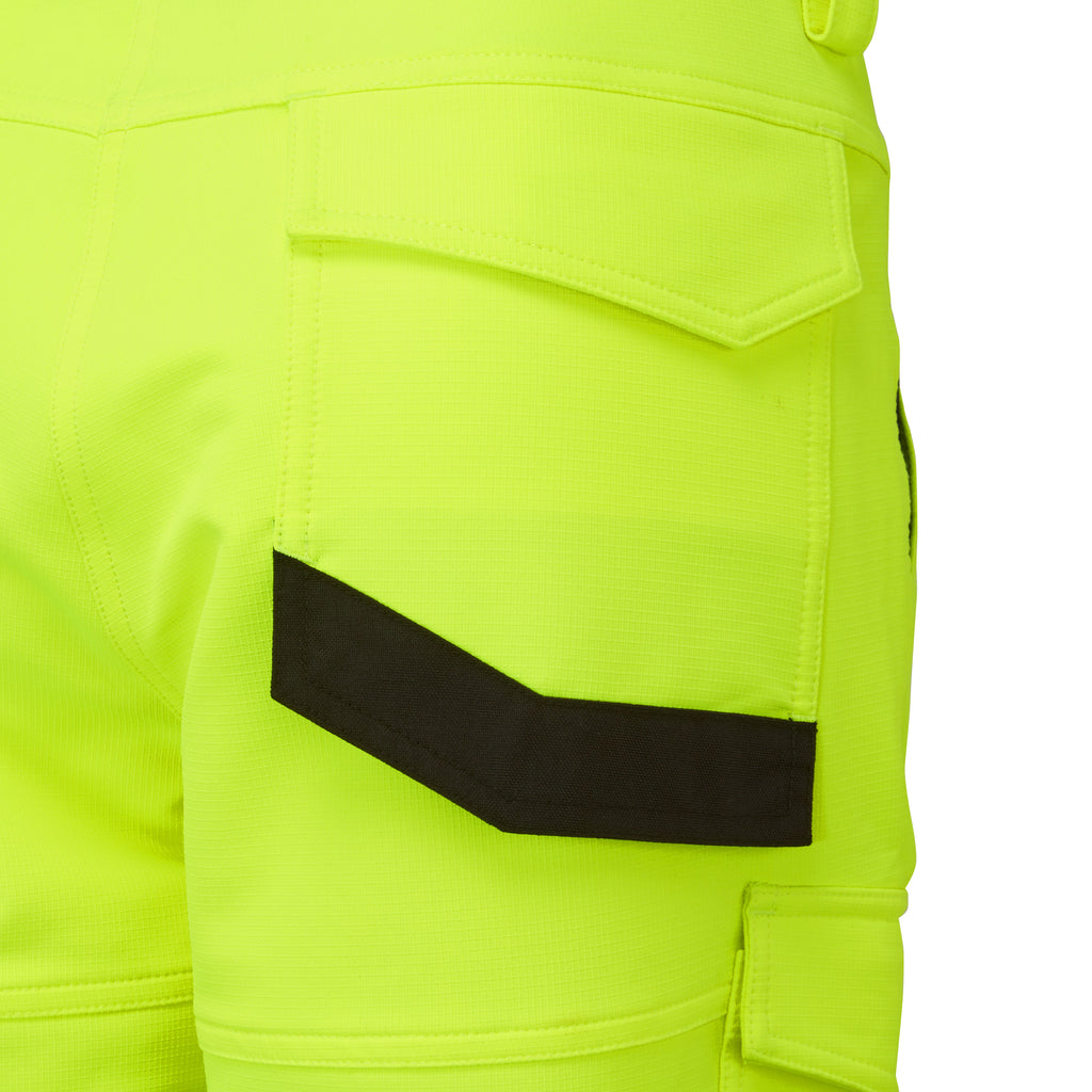 Pulsar Life Mens Hi Vis Yellow Stretch Combat Trousers LFE921