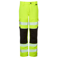 Pulsar Life Ladies Hi Vis Yellow Stretch Combat Trousers LFE971