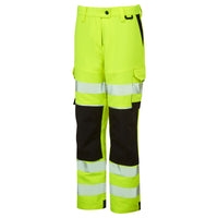 Pulsar Life Mens Hi Vis Yellow Stretch Combat Trousers LFE921