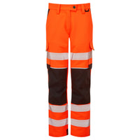 Pulsar Life Ladies Rail Spec Hi Vis Orange Combat Trousers LFE972