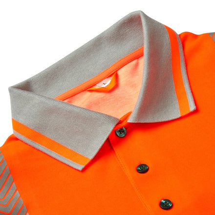 Pulsar Life Mens Rail Spec Hi Vis Orange Short Sleeved Polo Shirt LFE924-NB
