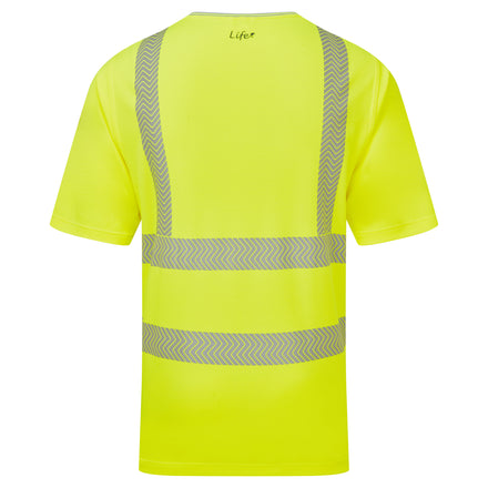 Pulsar Life Men's Hi-Vis Yellow T-Shirt Short-Sleeved LFE933