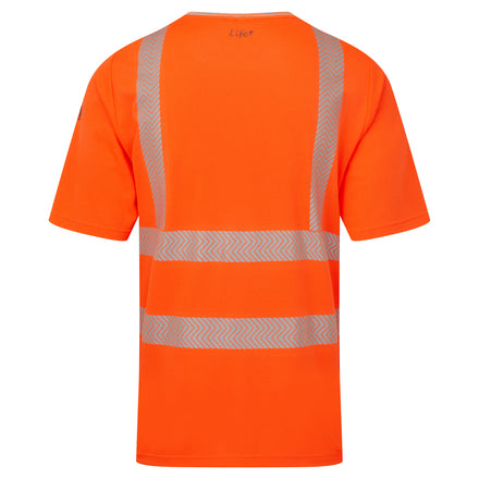 Pulsar Life Men's Hi-Vis Orange T-Shirt Short-Sleeved LFE934