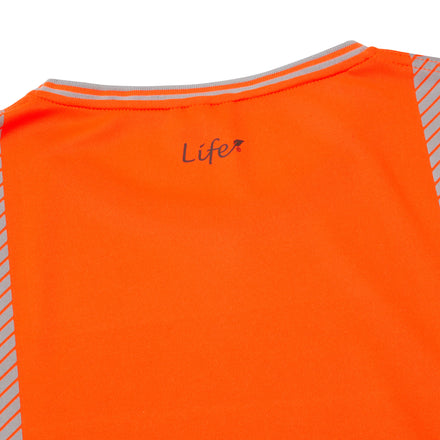Pulsar Life Men's Hi-Vis Orange T-Shirt Short-Sleeved LFE934