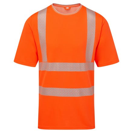 Pulsar Life Men's Hi-Vis Orange T-Shirt Short-Sleeved LFE934