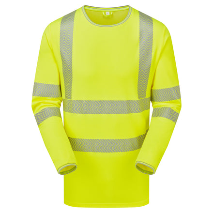 Pulsar Life Men's Hi-Vis Yellow T-Shirt Long-Sleeved LFE935