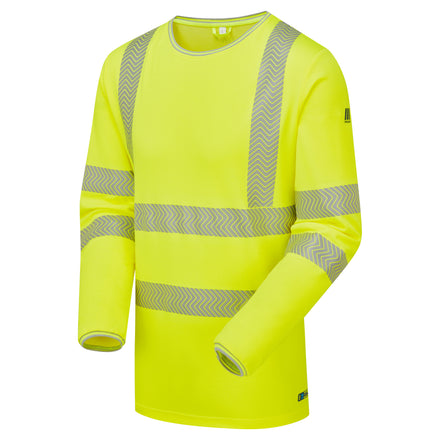 Pulsar Life Men's Hi-Vis Yellow T-Shirt Long-Sleeved LFE935