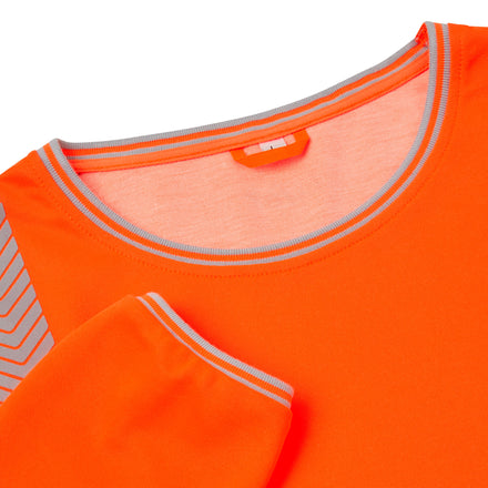 Pulsar Life Men's Hi-Vis Orange T-Shirt Long-Sleeved LFE936