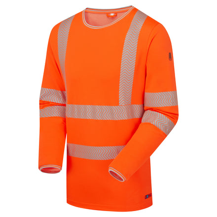 Pulsar Life Men's Hi-Vis Orange T-Shirt Long-Sleeved LFE936