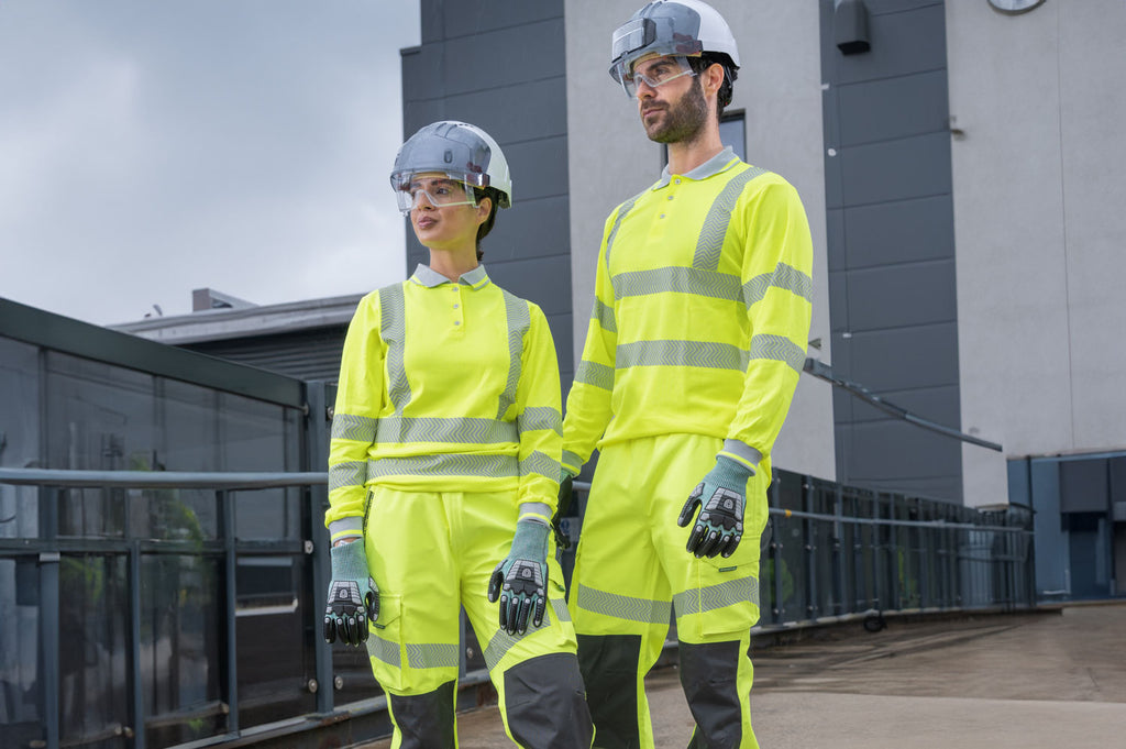 Pulsar Life Mens Hi Vis Yellow Short Sleeved Polo Shirt LFE923-NB