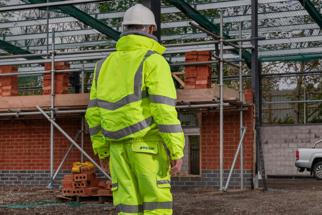 Pulsar Protect Hi Vis Yellow Mesh Lined Bomber Jacket P533