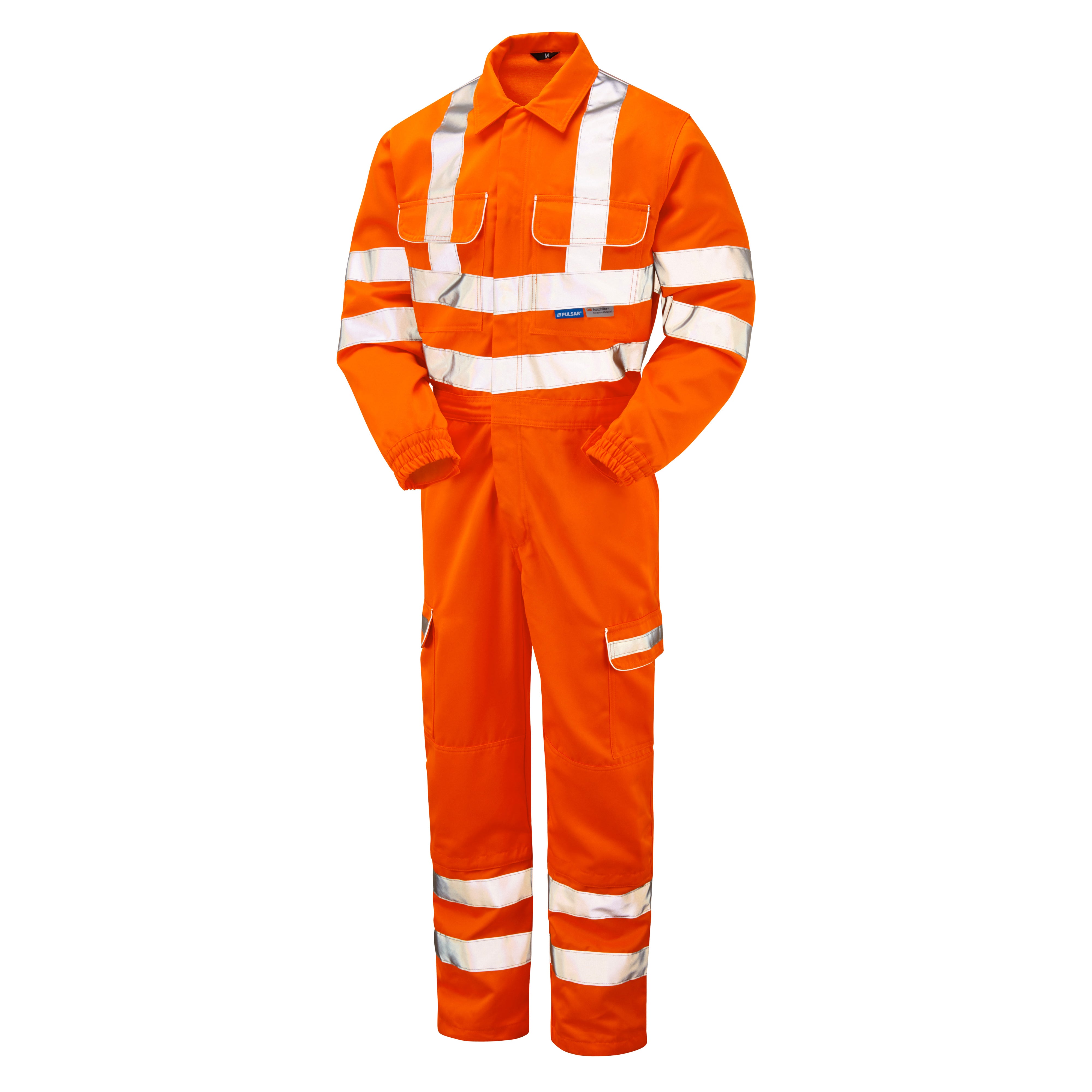 Pulsar Protect Hi-Vis Orange Combat Coverall Rail Spec PR339