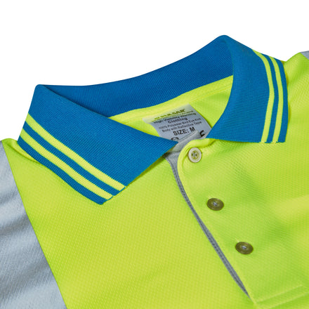 Pulsar Protect Hi Vis Cut Resistant Yellow Long Sleeved Polo Shirt P458-CRS