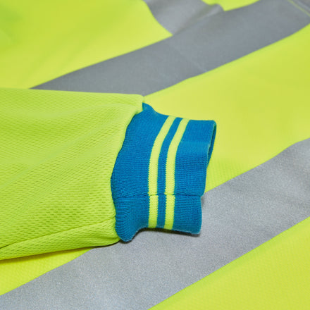 Pulsar Protect Hi Vis Cut Resistant Yellow Long Sleeved Polo Shirt P458-CRS