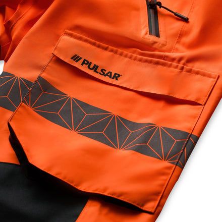 Pulsar React Rct803 Hi Vis Orange Waterproof Overtrousers Feature 2