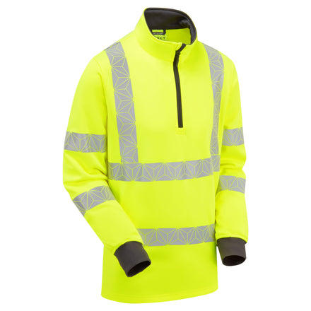 PULSAR React Hi-vis Yellow 1/4 Zip Sweater RCT804