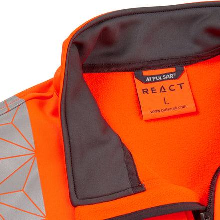 PULSAR React Hi-vis Orange 1/4 Zip Sweater RCT805