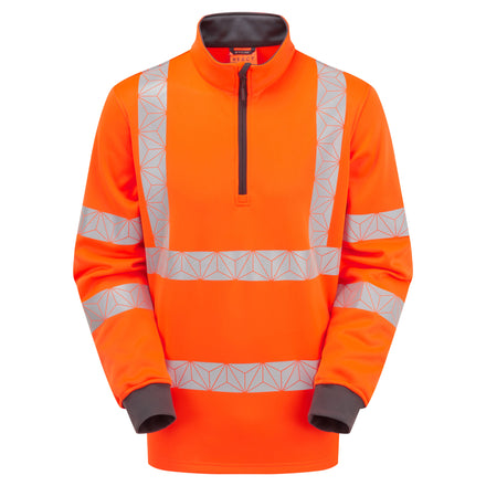 PULSAR React Hi-vis Orange 1/4 Zip Sweater RCT805