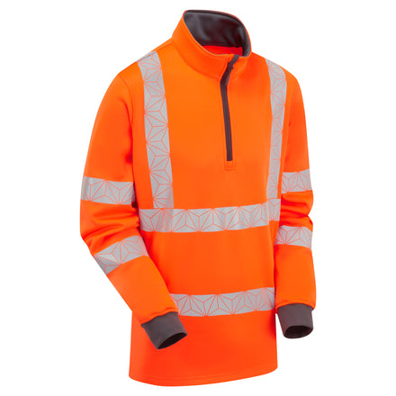 PULSAR React Hi-vis Orange 1/4 Zip Sweater RCT805