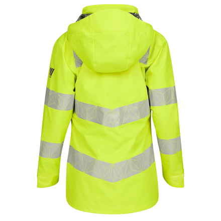 Pulsar React Rct850 Hi Vis Yellow Waterproof Shell Jacket Back