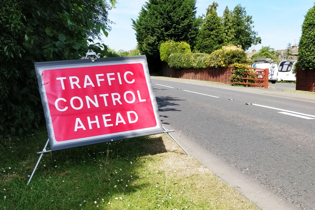 Traffic Control Ahead dia. 7010.1 - Roll Up Sign / RA1 | 1050x750mm