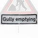 'Gully Emptying' Roll Up Road Sign Supplementary Plate Dia. 7001.1 / RA1