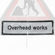 'Overhead Works' Roll Up Road Sign Supplementary Plate Dia. 7001.1 / RA1