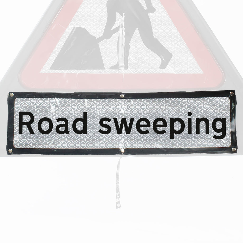 'Road Sweeping' Roll Up Road Sign Supplementary Plate Dia. 7001.1 / RA1