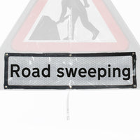 'Road Sweeping' Roll Up Road Sign Supplementary Plate Dia. 7001.1 / RA1