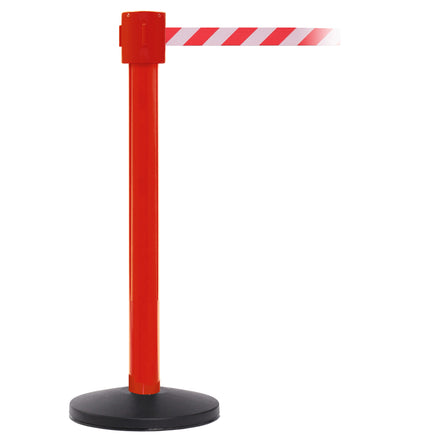 SafetyPro 335 10.6m x 50mm Belt Barrier System (Red / Red / White Chevron)