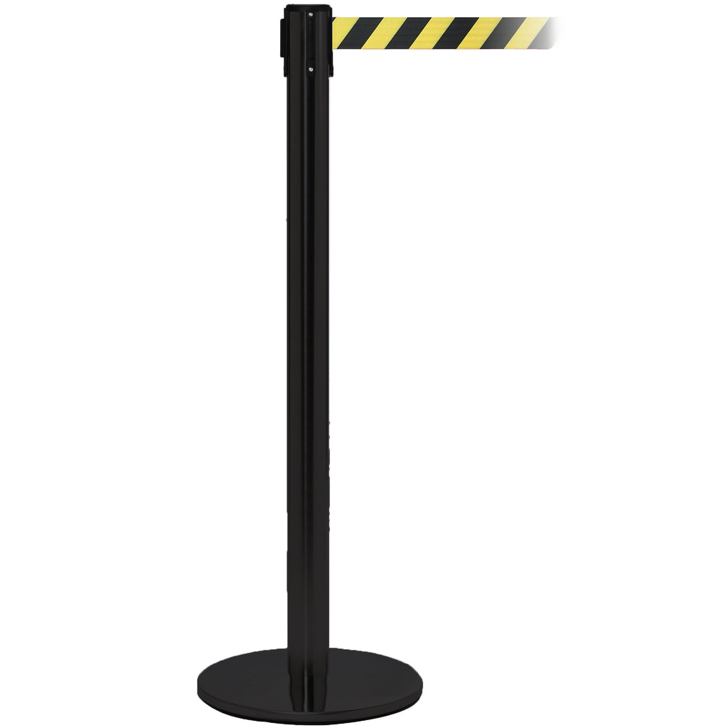 QueuePro 251 3.4m x 50mm Belt Barrier System (Black / Yellow / Black Chevron)